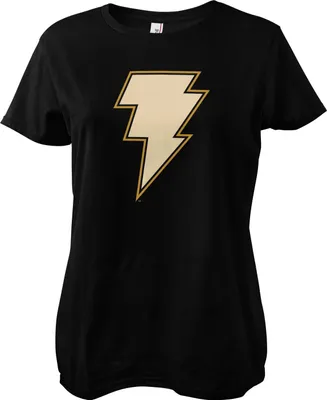 Produktbild von Black Adam - Lightning Logo Girly Tee - Small - Black