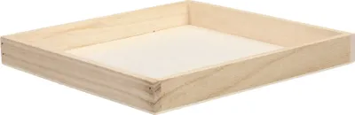 Produktbild von Holz Tablett 25x25cm Geschenk Unterlage Deko Schale Kerzen Teller