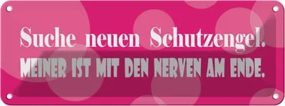 Produktbild von vianmo Blechschild 10x27 cm suche neuen Schutzengel Dekoration Spruch Zitat