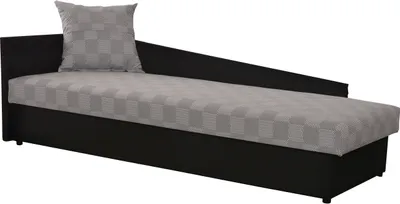 Zdjęcie produktu dla Kondela Łóżko jednoosobowe (sofa) Judit L - czarne / wzór (M35)