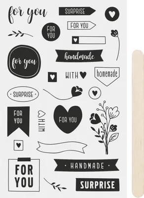 Image de HEYDA Rubbelsticker For you schwarz