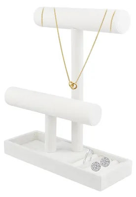 Image de Support à bijoux à deux niveaux pour l'organisation de vos bijoux