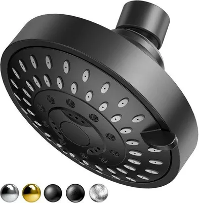 Image de Pommeau de douche pivotant à jet cascade - 5 modes de jet - haute pression - filetage 1/2 pouce