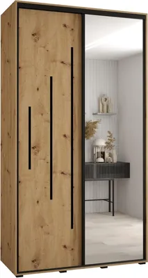 Produktbild von MEBLE KRYSPOL Davos 13 Schrank, zwei Türen - 235,2x130x45 cm - Artisan  Artisan Schwarz