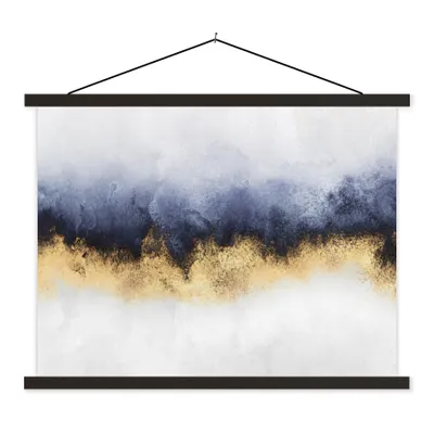 Produktbild von MuchoWow® Textilposter Abstrakt - Gold - Luxus 40x30 cm mit schwarzem Rahmen - Dekorationen