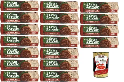 Produktbild von Italian Gourmet – Gran Cereale, Schoko-Kekse 18×230 g | Knusprige Haferkekse mit Zartbitterschokolade & Nussnoten | Reich an Geschmack, ideal für Frühstück, Snacks & Rezepte + Italian Gourmet Polpa