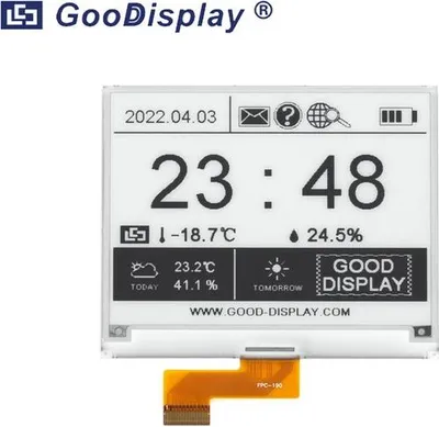 Produktbild von GoodDisplay 4,2" E-Paper-Display für einen breiten Temperaturbereich | 400 × 300 | -4 °F bis 122 °F | GDEM042T31WT
