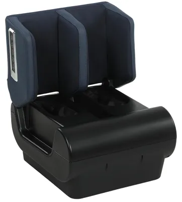 Produktbild von 2-in-1 Beinmassagegerät mit Wärme, Luftkompression, Timer, 3 Modi & Intensitäten, Blau und Schwarz