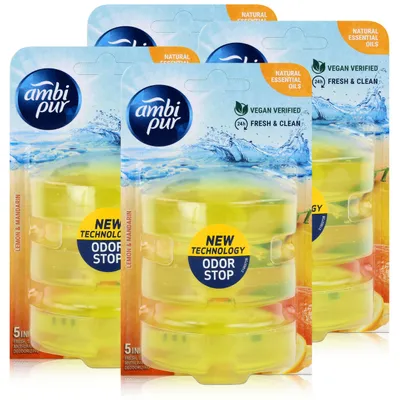 Produktbild von Ambi Pur WC-Frische Lemon & Mandarin Nachfüller 3x55ml (4er Pack)