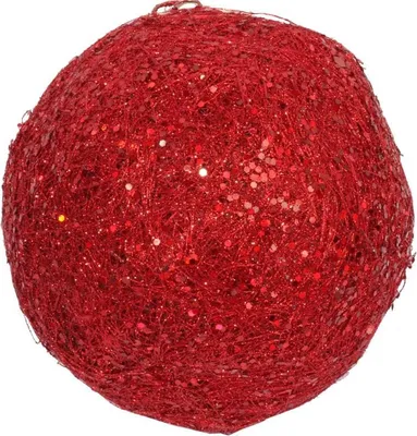 Produktbild von Hängender roter Sisalball, 15 cm