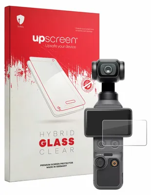 Produktbild von upscreen Schutzglas für DJI Osmo Pocket 4 Schutzfolie Panzer Folie Glas Display Schutz klar