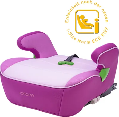 Produktbild von Osann Junior Isofix Gurtfix –Sicher & bequem wie nie: Sitzerhöhung Auto Kinder (126-150 cm) mit innovativer Gurtfix-Technologie - Pixel Berry