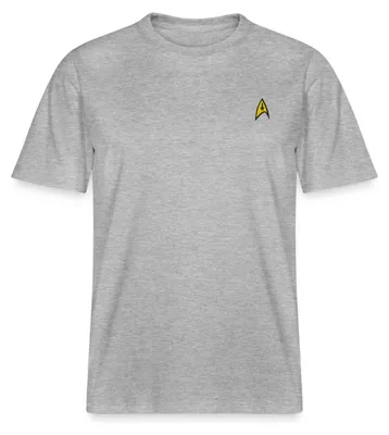 Produktbild von Spreadshirt Star Trek The Original Series Besatzung Stick Relaxed Fit Uni T-Shirt, 3XL, Grau meliert