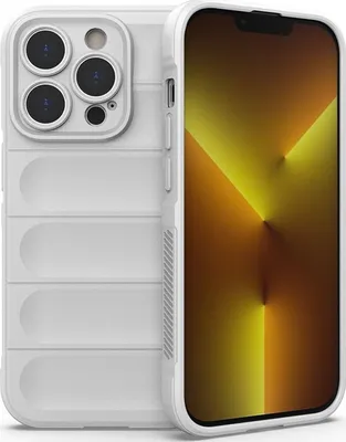 Produktbild von Mobigear Bumpy iPhone 14 Pro Hülle Flexibles TPU Backcover - Weiß