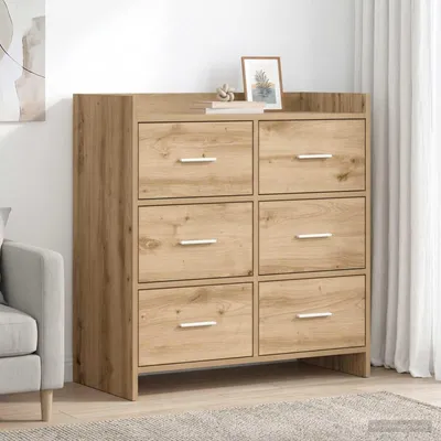 Produktbild von vidaXL Sideboard Artisan-Eiche 75 x 33 x 80 cm Holzwerkstoff