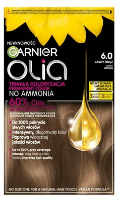 Produktbild von Farba do włosów Garnier Olia 6.0 Jasny Brąz