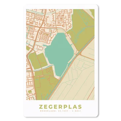 Obrázek produktu pro Podložka pod myš - Vintage - Mapa - Zegerplas - Mapa - Mapa města - 18x27cm - Podložka pod myš