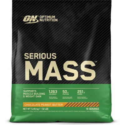 Image de Gainers - Optimum Nutrition - Serious mass (5,4kg) - Saveur Choco Peanuts Butter