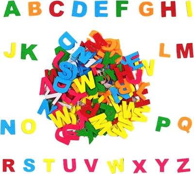 Productafbeelding van Vilten letters stickers 300 stuks, A-Z alfabet, 2 mm dikte, voor knutselen