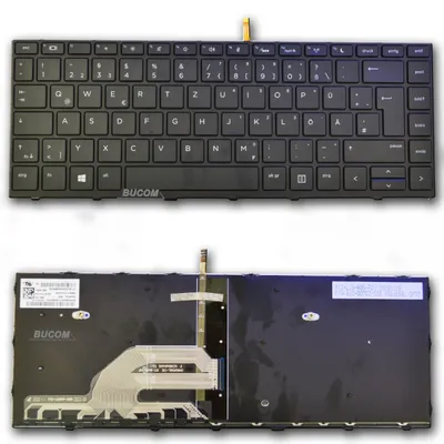 Produktbild von Notebook Tastatur für HP Probook 430 440 445 G5 mit Backlit deutsch schwarz