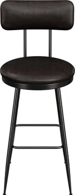 Immagine prodotto di Set di 2 sgabelli da bar ProximaX, sgabello da bar, sgabello da cucina, sgabello da banco, sgabello di design, con schienale poggiapiedi, ben imbottiti, in metallo vellutato, nero