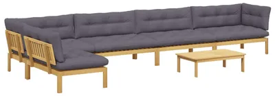Produktbild von 6 Stück Garten Pallet Sofa Einheiten Massivholz Akazie