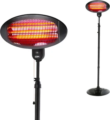Image de Chauffage Extérieur Sur Pied Edm Chauffage Infrarouge Réglable 650-2000w - Edm