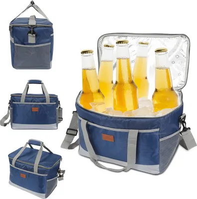 Image de Sac isotherme Yakimz léger et imperméable Sacs isothermes avec accumulateur de froid Sac de pique-nique 33 litres, marine