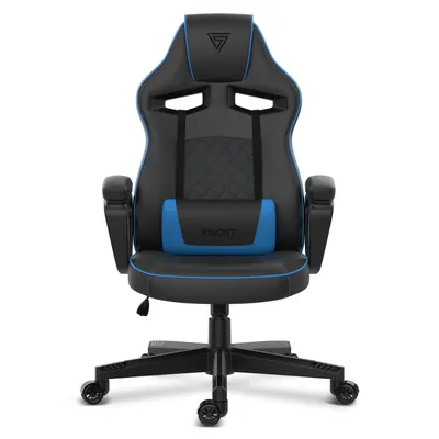 Immagine prodotto di SENSE7 Knight Sedia da gaming nera - Sedia da ufficio ergonomica Sedia da scrivania Poltrona da gaming Sedia girevole Sedia da gaming Sedia da PC per giocatori 120 kg Sedia da gaming