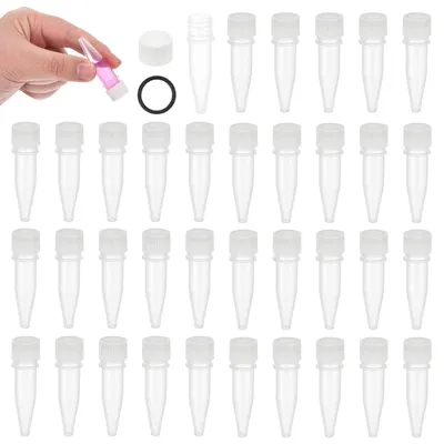 36er-Set Kunststoff-Teströhrchen 1,5 ml mit Schraubdeckel, transparent