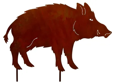 Produktbild von Edelrost Gartenstecker Wildschwein 55 cm