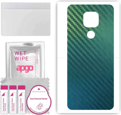 Produktbild von apgo Rückseite Schutzfolie, Skin, kompatibel mit Lenovo K12 Note, Hinten Displayschutzfolie aus Vinylfolie, kratzfest, einfache Montage - Kohlenstoff-Chamäleon CAKA1