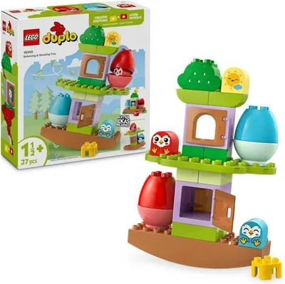 Produktbild von LEGO DUPLO Mein Erstes 10440 Baum zum Balancieren und Stapeln, Interaktives Babyspielzeug, 2 Eulen, 2 Eier, Feinmotorik