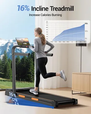 Obrázok produktu pre Skladací bežecký pás - motor 3,0 HP - sklon 16 % - dĺžka bežeacej plochy 80-120 cm - šírka 30-50 cm