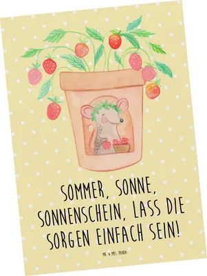 Produktbild von Mr. & Mrs. Panda Postkarte Sommerfreude - Gelb Pastell - Geschenk, Postkarten, Summer Feelings, Ansichtskarte, Ansichtskarten, Sommerprodukte, Winter, Vibes, Lebensfreude