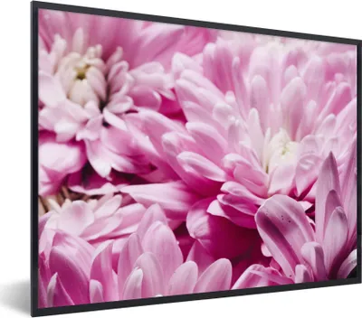 Produktbild von MuchoWow® Gerahmtes Poster Blumen - Rosa - Natur 80x60 cm - Poster mit Schwarzem Bilderrahmen Wandposter Rahmen Foto Bilder - Schwarzem - Mit Gestell