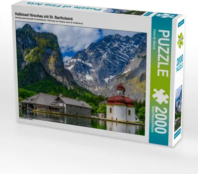 Produktbild von CALVENDO Puzzle Halbinsel Hirschau mit St. Bartholomä 2000 Teile Puzzle quer | 2000 Teile Lege-Größe 90x67cm Foto-Puzzle für glückliche Stunden
