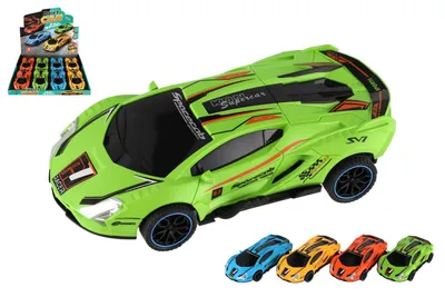 Obrázek produktu pro Auto závodní driftovací plast 16cm na setrvačník 4 barvy 8ks v boxu
