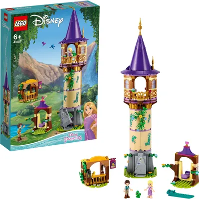 Produktbild von LEGO 43187 Disney Princess Rapunzels Turm Set mit 2 Mini-Puppen aus dem Film „Rapunzel – Neu verföhnt“, kreatives Spielzeug für Kinder ab 6 Jahren