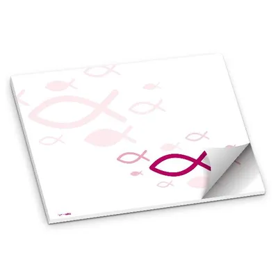 Produktbild von itenga Platzset Tischset Kommunion Taufe "Fisch" pink DIN A3 50 Blatt