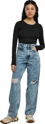 Immagine prodotto di Urban Classics - Maglia elasticizzata da donna a maniche lunghe - XXL