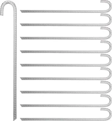 Produktbild von Famanu Zelt-Hering Set 10 Stück - 45 cm, Stahl, silber