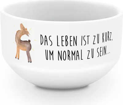 Produktbild von Mr. & Mrs. Panda dessertschale Lama Stolz - Weiß - Geschenk, schale, Anders, Alpaka, Lamas, Family, Snackschale, Müslischale, Müsli Schüssel, Obstschale, Familie