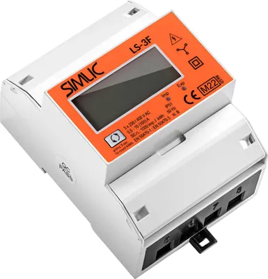 Zdjęcie produktu dla SIMET Licznik Energii Elektrycznej LCD Trójfazowy 4 Modułowy Cyfrowy LS-3F