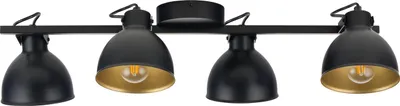 Image de Spot Mars noir et or 4xE27x15W, métal, dimensions : 17x74x27 cm, IP20, Sigma Lighting