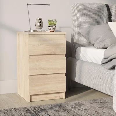 Obrázek produktu pro Komoda SOLA – dub Sonoma – 3 zásuvky – šířka 40 cm, výška 69 cm, hloubka 43 cm