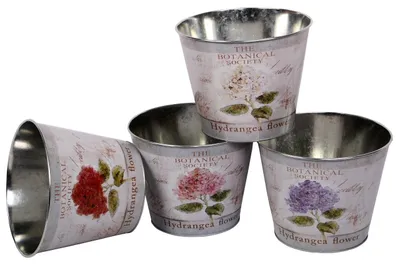 Produktbild von Solidchoice – Set mit 4 Pflanzgefäßen mit Zinken, 21 cm