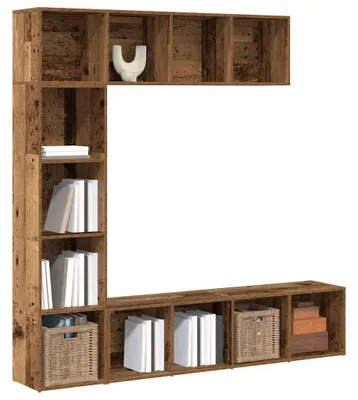 Image de Bibliothèque - Étagère à livres - Meuble de rangement - Meuble mural - Meuble à compartiments - 12 compartiments