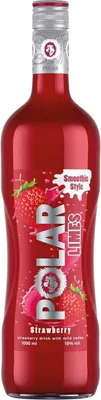 A bottle of Polar Limes Strawberry drink.