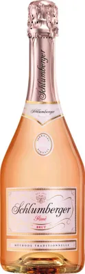 A bottle of Schlumberger Rosé Brut sparkling wine.